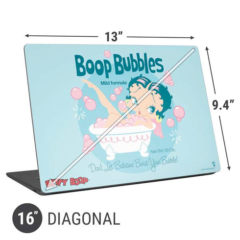 Betty Boop Bubbles Universal Laptop 16in (13 x 9.4in) Skin